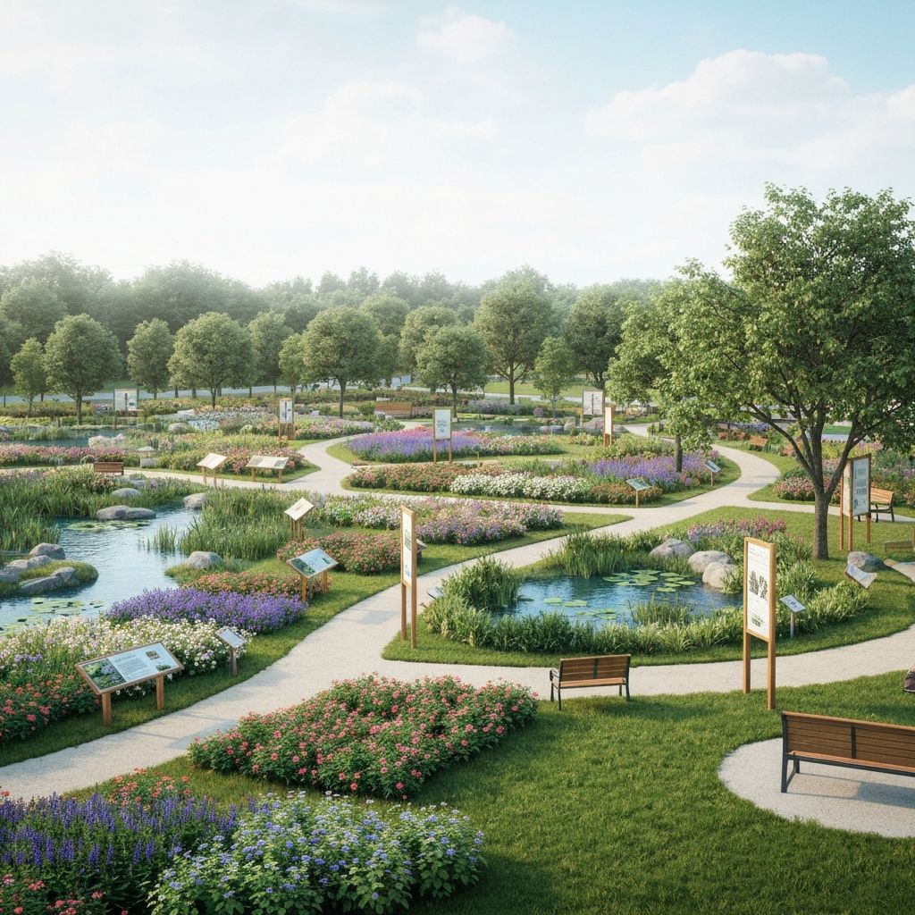 Botanical garden representing knowledge